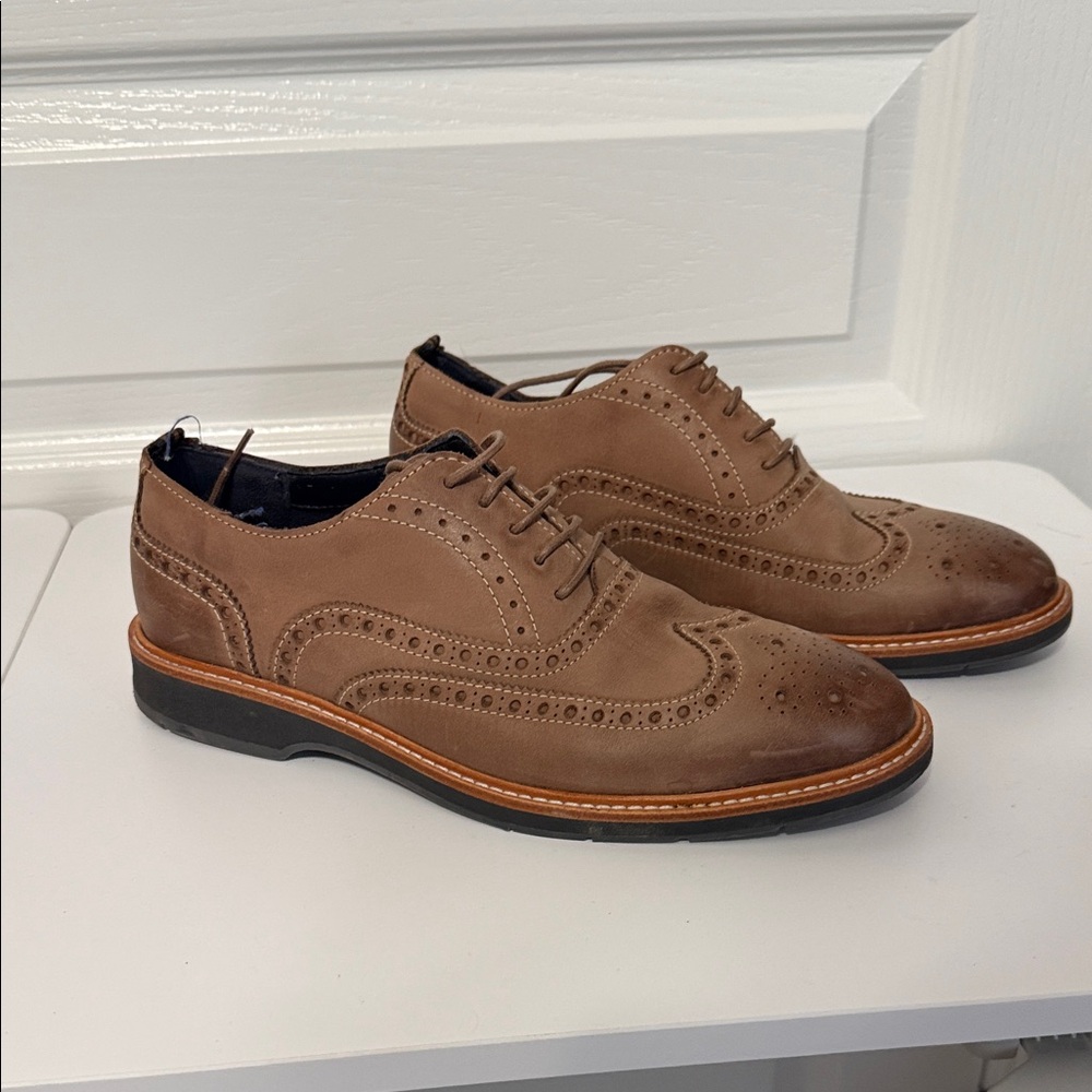 Cole Haan Tan Brogue Oxfords